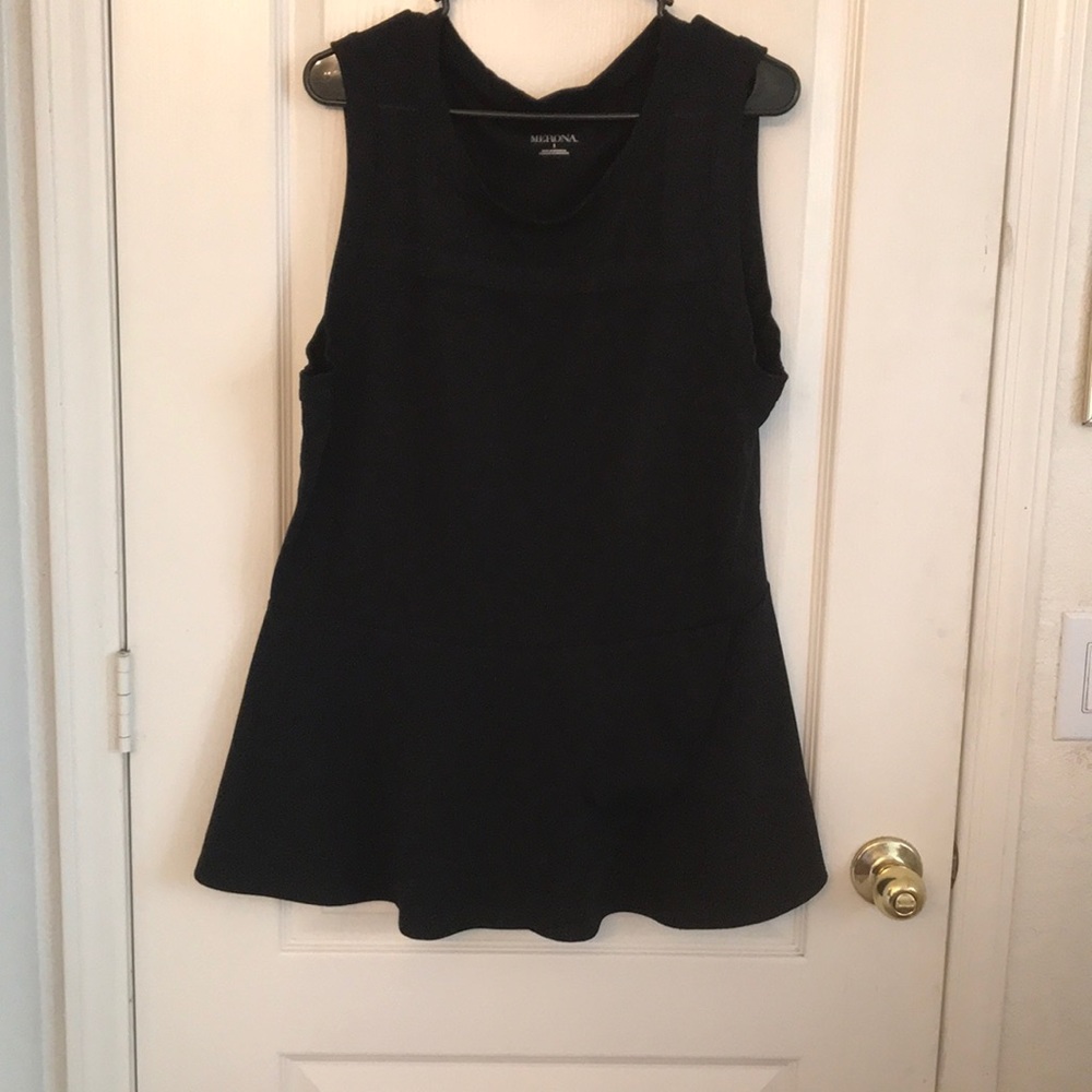 Plus size sleeveless peplum top